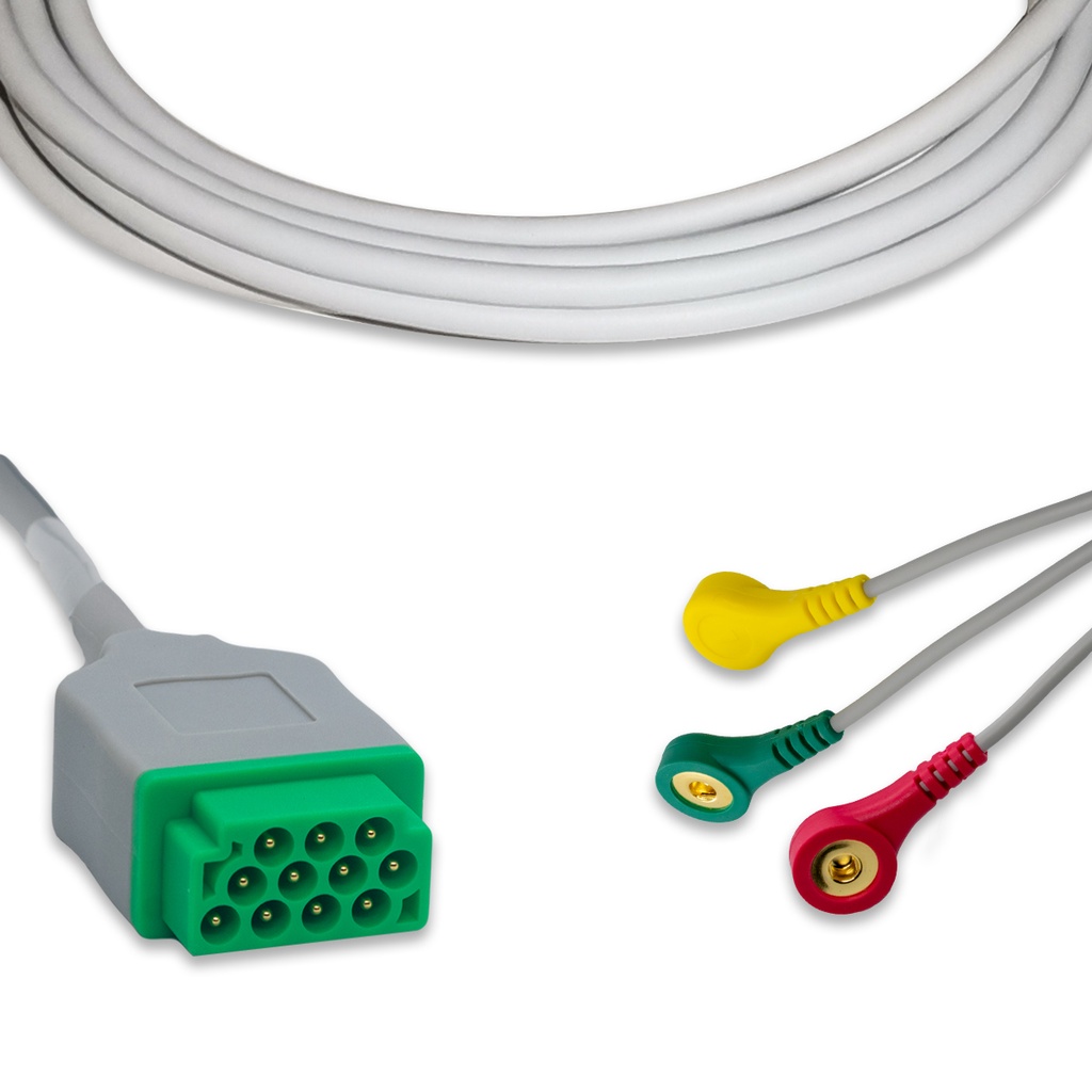 CABLE DE ECG 3 DERIVACIONES