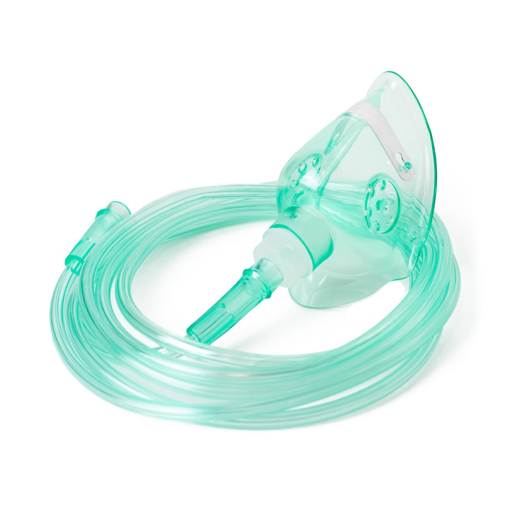 MASCARILLA PARA OXIGENO CON TUBO, ADULTO, DESECHABLE