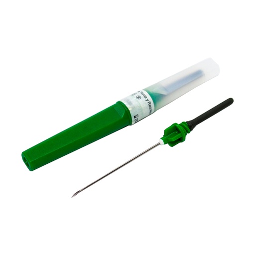 [BN0021GV] AGUJA PARA LA TOMA Y RECOLECCION DE SANGRE 21G X 1 1/2" VERD E