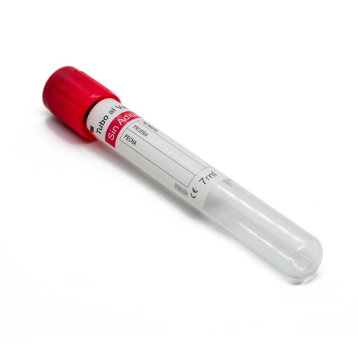 [BW13100R] TUBO DE VIDRIO PARA LA TOMA Y RECOLECCION DE SANGRE AL VACIO TAPON ROJO DE 13X100MM