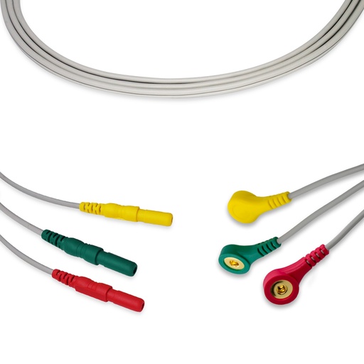 [MD002IB3] DERIVACIONES (3) TIPO BOTON, CONECTOR DIN, IEC, 40"